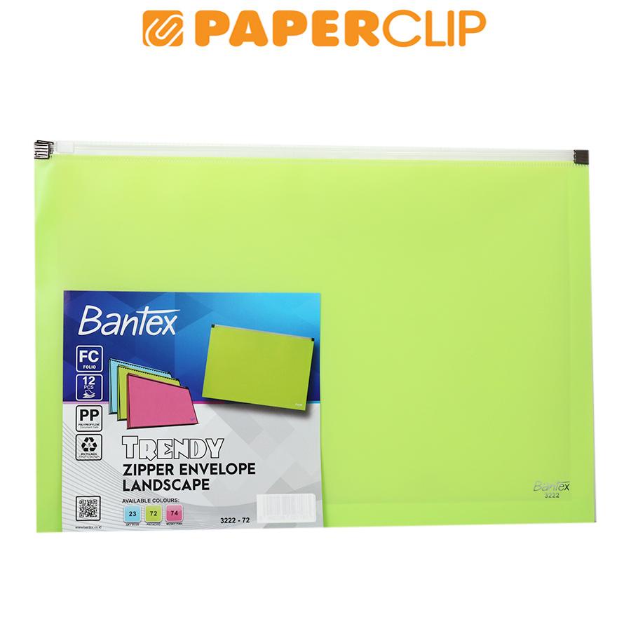 

ZIPPER FILE BANTEX FOLIO 3222 72 PISTACHIO 12S