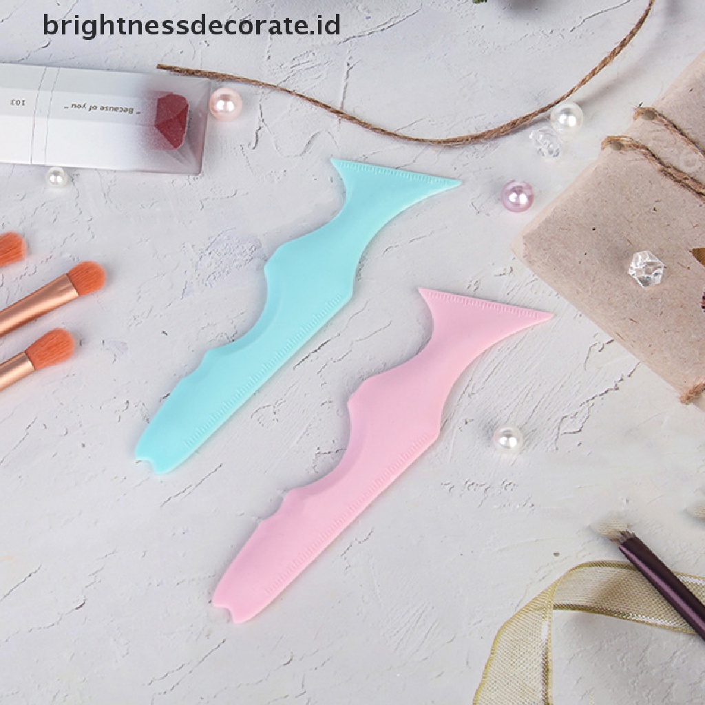 [Birth] Resusable Silicone Eyeliner Ruler Tool Alat Bantu Makeup Multifungsi [ID]