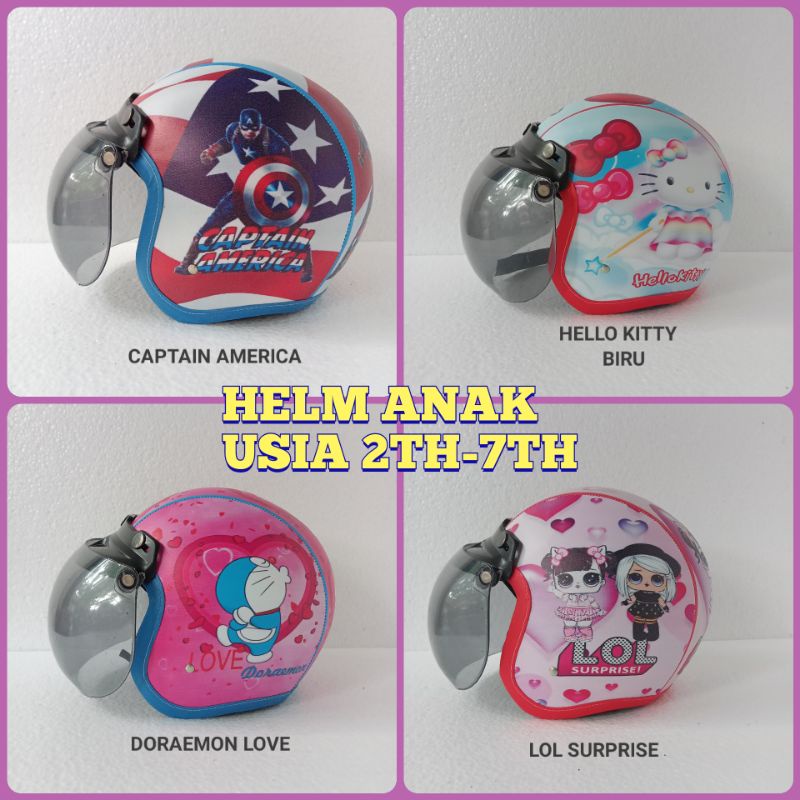 HELM ANAK BOGO GAMBAR KARAKTER 2Th-6TH
