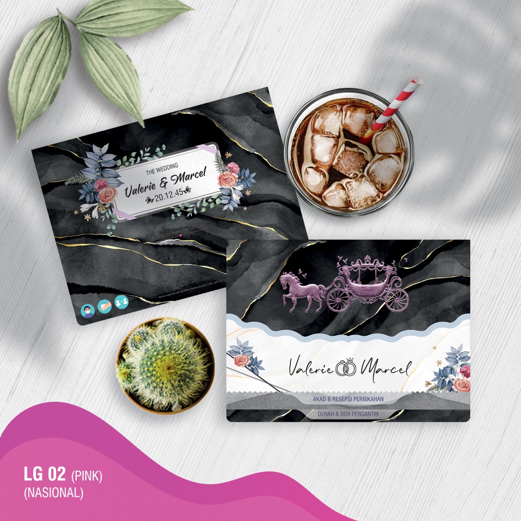 LEGEND LG 02 Pink (Amplop + Isi) Blanko Undangan