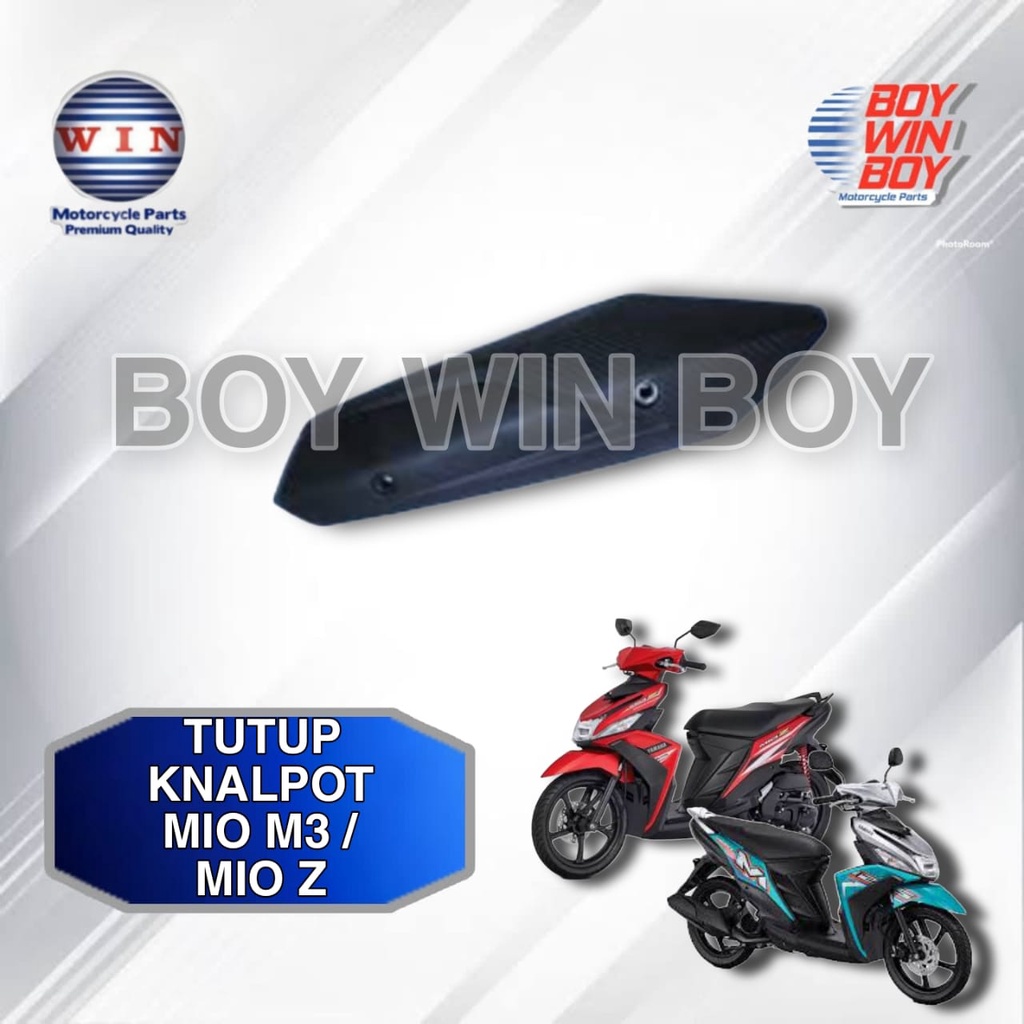Cover tutup knalpot motor tameng knalpot Mio M3 / Mio Z merk WIN. Tutup Knalpot Mio M3 / Mio Z
