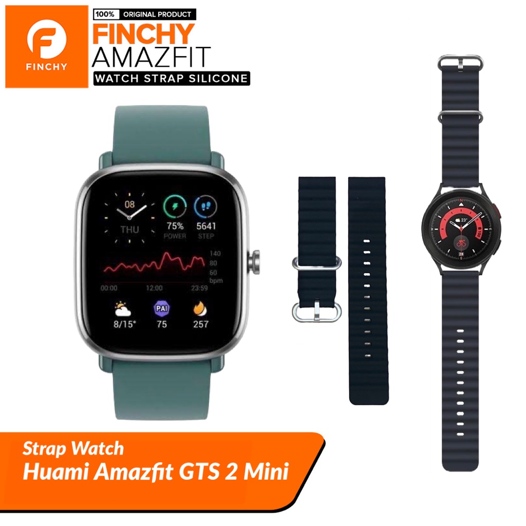 Finchy Ocean Strap Huami Amazfit GTS 2 Mini Replacement Silicone Wristband Rubber Tali Smart Watch