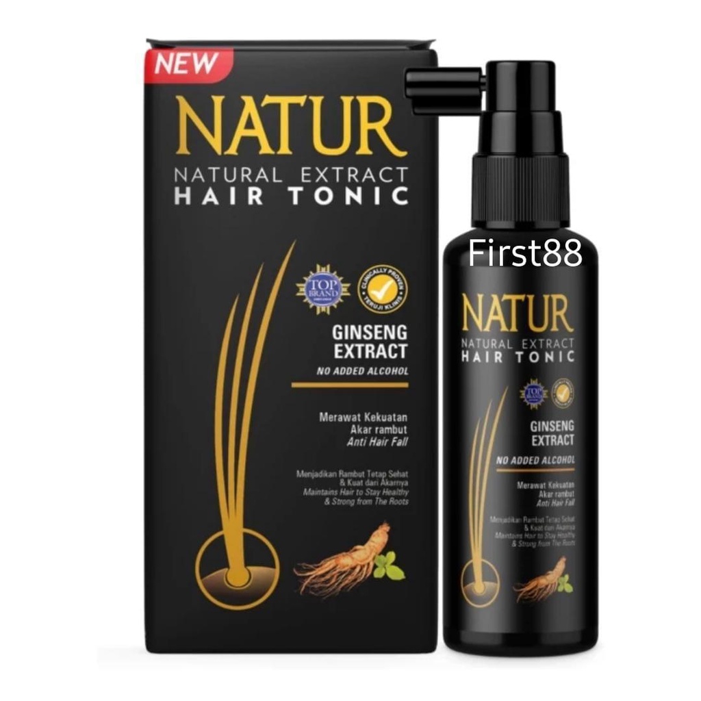NATUR Natural Hair Tonic Ginseng / Aloe Vera Extract 50ml BPOM