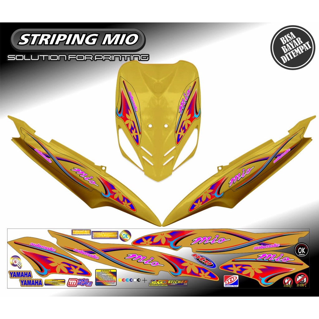 STRIPING VARIASI MOTOR MIO BUNGA