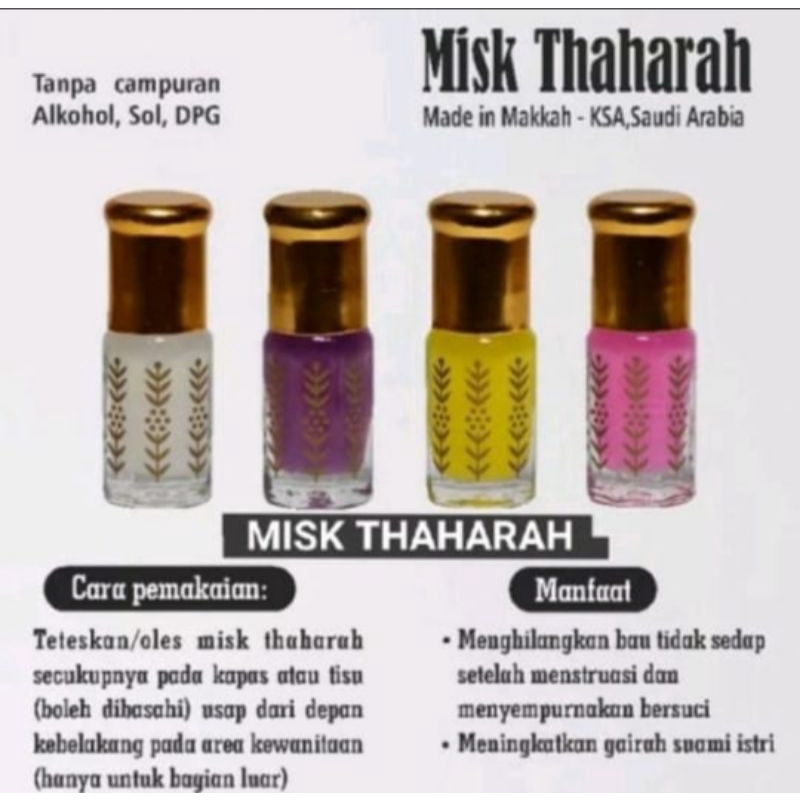 BPOM MISK THAHARAH PARFUM 3 ml Original | Misk tharah parfum pengganti deodorant