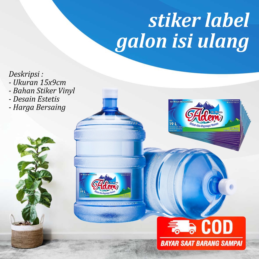 

STIKER DEPOT GALON ISI ULANG AIR NANO WATER AQUA RO ISI ULANG MINERAL METERAN