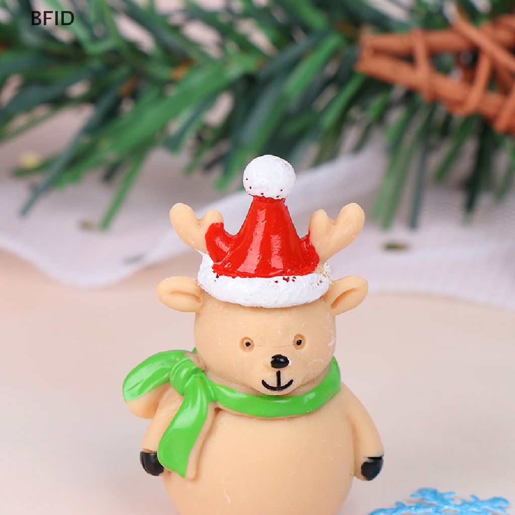 [BFID] Patung Hadiah Pohon Natal Snowman Santa Claus Peri Taman Miniatur Kerajinan [ID]