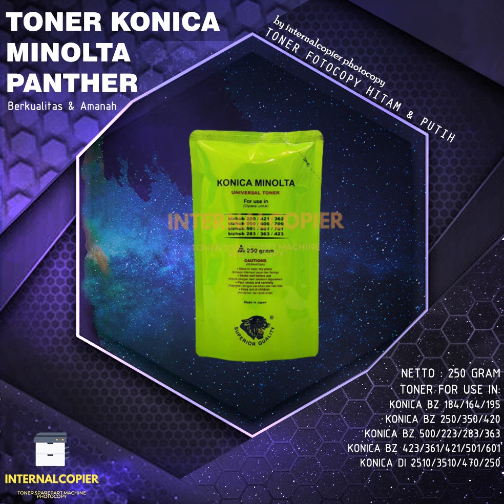 Toner Konika Minolta Konica Panther Bizhub 223 283 363 423 361 421 501 601 184 DI 2510 3510 470 250 