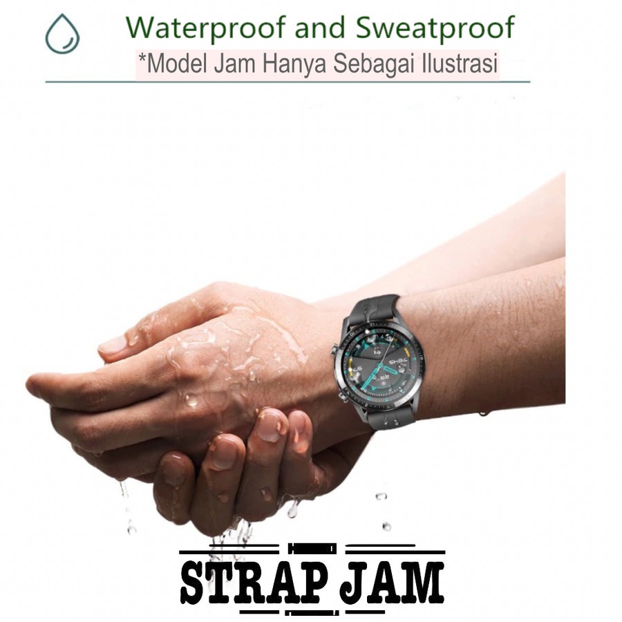 XLF Tali Jam Tangan Haylou Solar Plus RT3 - Strap 22mm Silikon Buckle Silver