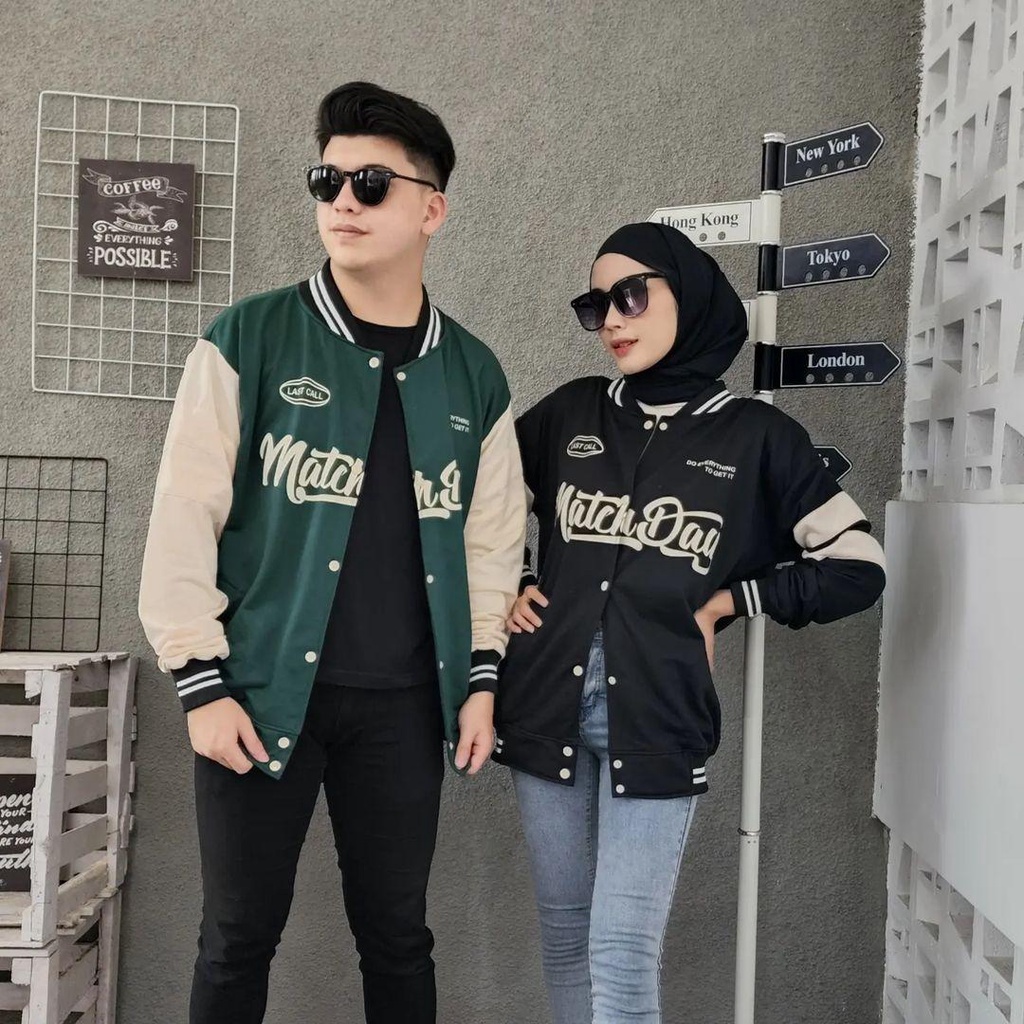 Jaket Sweater Baseball MATCHDAY bisa untuk pria/wanita