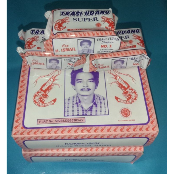 

Terasi udang H ismail merah 1 kg isi 10 pcs/100g super