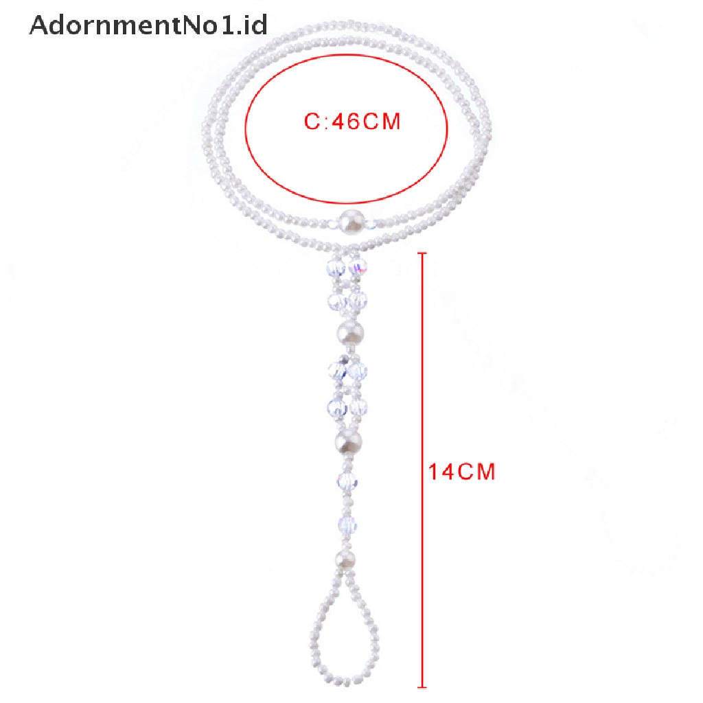 [AdornmentNo1] Mutiara Barefoot Sandal Anklet Kaki Rantai Toe Ring Pantai Gelang Kaki Untuk Wanita [ID]