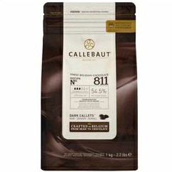 

Callebaut Dark Couverture Chocolate 54.5% Callets Repack 500gr