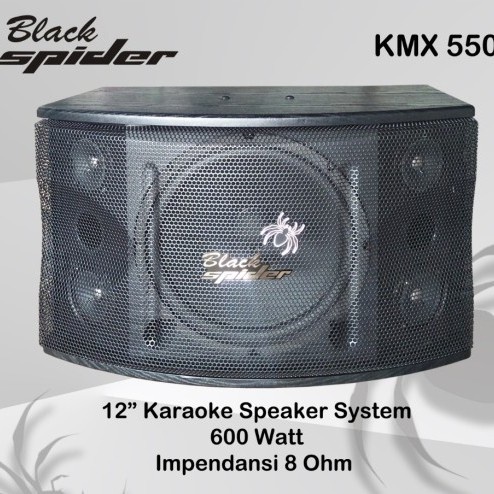 Speaker Pasif Karaoke Black Spider KMX550 | KMX 550 | KMX-550 1 SET (2