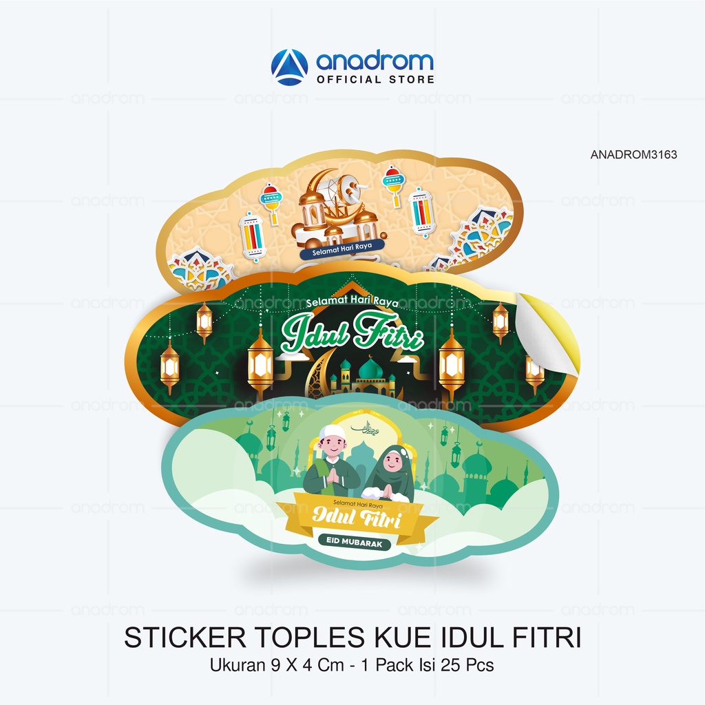 Jual Sticker Toples Kue Lebaran Idul Fitri I Sticker Toples Kue Eid ...