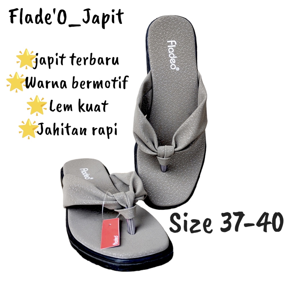 promo cuci gudang sandal murah sandal flat bintik japit wanita motif terbaru