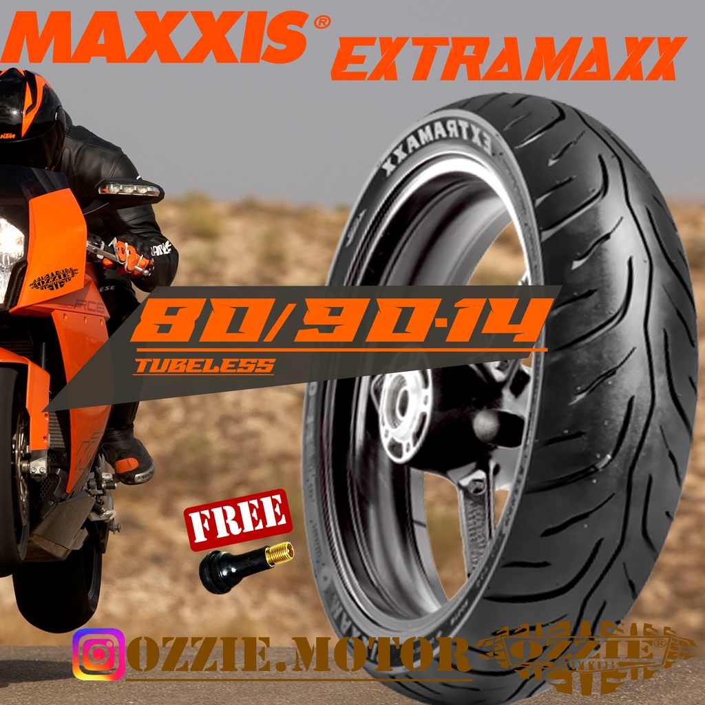 PROMO CUCI GUDANG BAN MAXXIS EXTRAMAXX GREEN DEVIL DUAL PURPOSE FD-VOLANS UNTUK MOTOR MATIC &amp; MANUAL RING 14 17 TUBELESS TERMURAH SE-INDONESIA