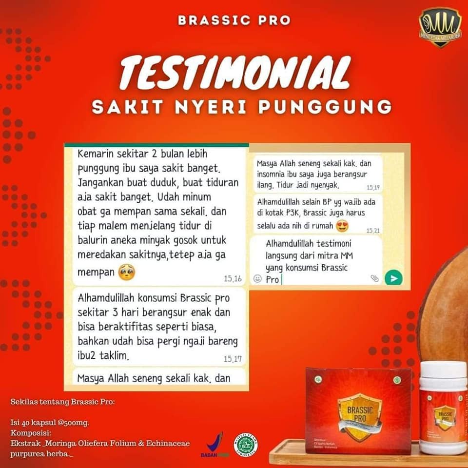 PAKET 5 BOTOL BRASSIC PRO ORIGINAL AMPUH MENGATASI NYERI SENDI PAKET 5 BOTOL