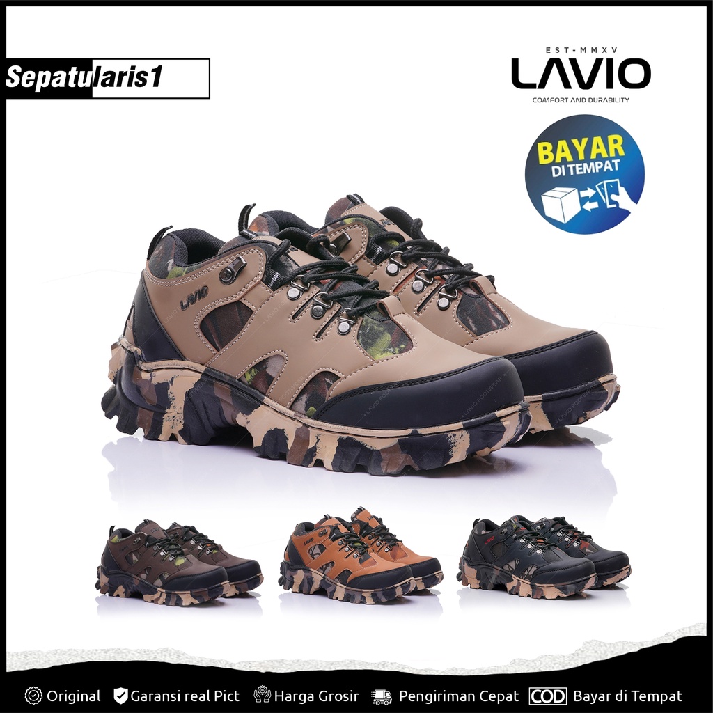Lavio Shortka Sepatu Tactical Safety Ujung Besi Loreng Army Pendek Original Grosir