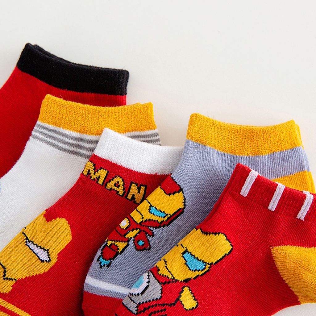 BRGUNIK Kaos Kaki Socks Sock Laki Laki Superhero Ironman KK040