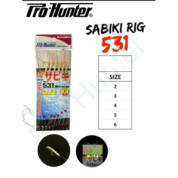 sabiki pro Hunter worm tail 531