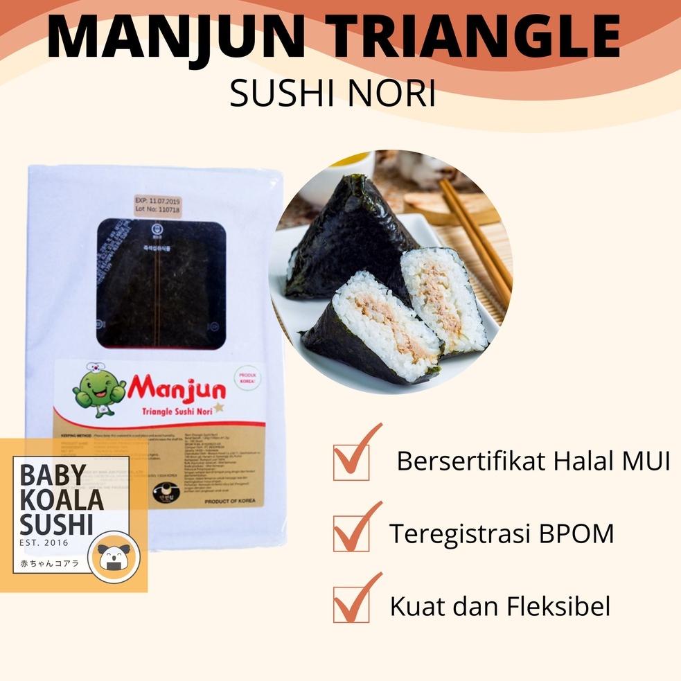 

Dijual Murah ' MANJUN Onigiri Wrapper 100 Lembar Halal │ Lembar Rumput Laut Import untuk Nasi Kepal Onigiri ♚