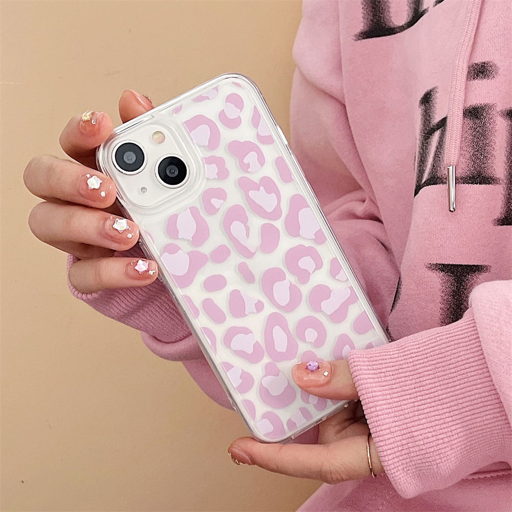 Soft Case TPU Transparan Shockproof Motif Pink Panther Untuk IPhone 7Plus 8Plus X XS XR 14 13 12 11 Pro Max