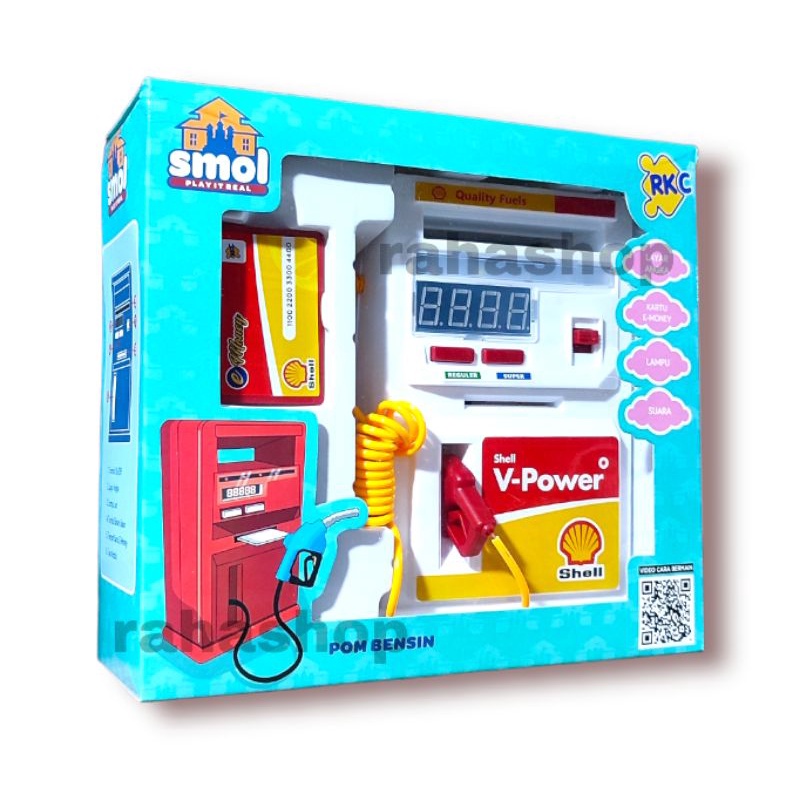 Mainan anak play mini SPBU pom bensin pertamina shell