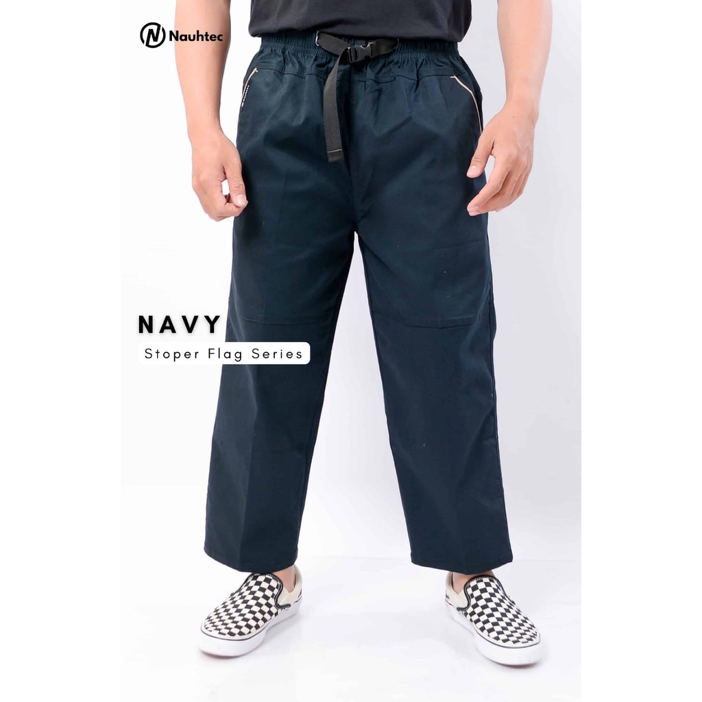 Celana Sirwal Cingkrang Pria Stoper Flag By Nauhtec Semi Formal Bahan Katun Melar Adem