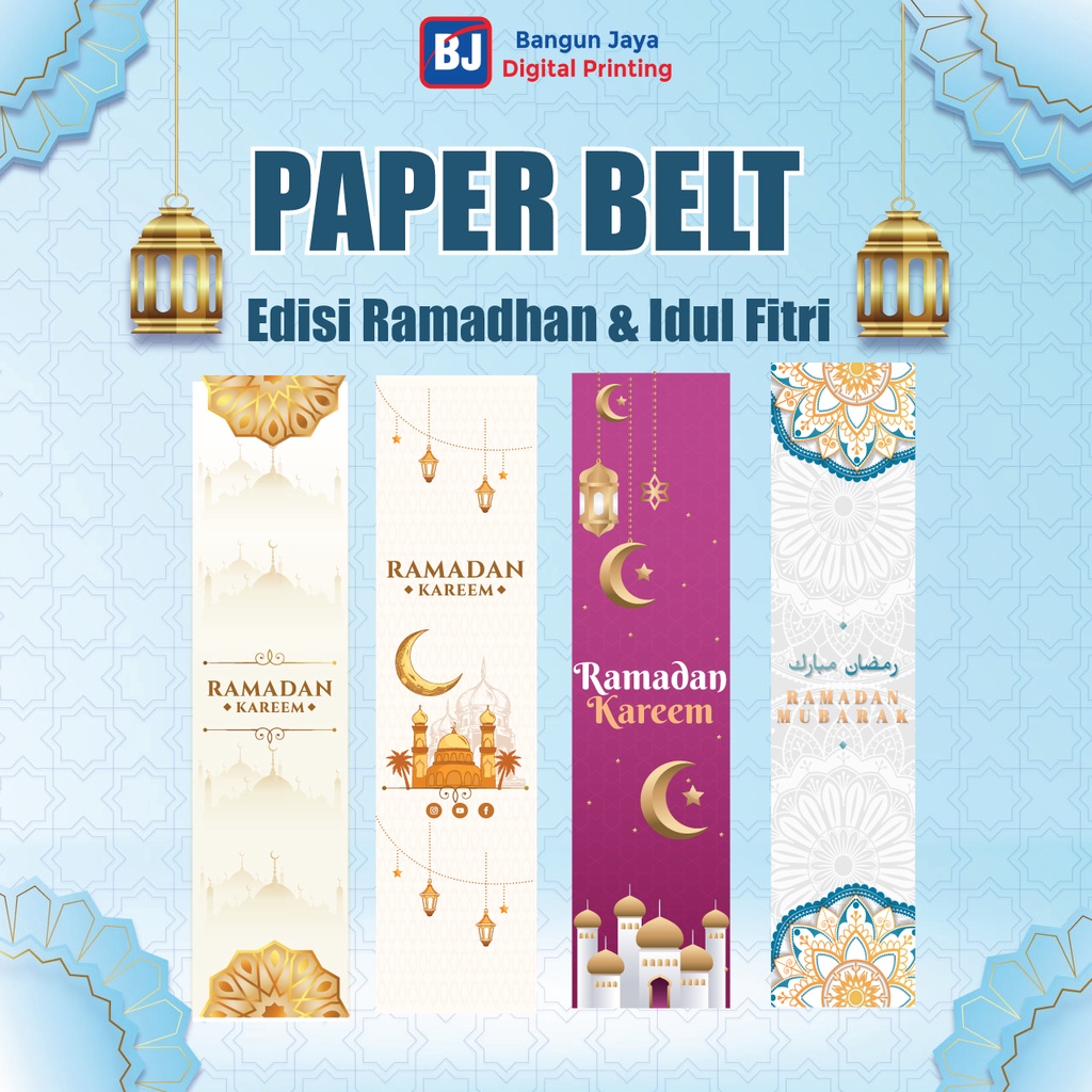 

Paper Belt Puasa & Lebaran / Paper Sleeve / Label Segel Box / Packagin 1 Hari selesai free desain vertical