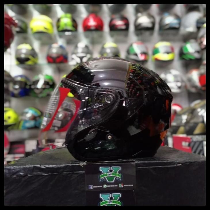 Helm Kyt Kyoto Halface Black Metalik