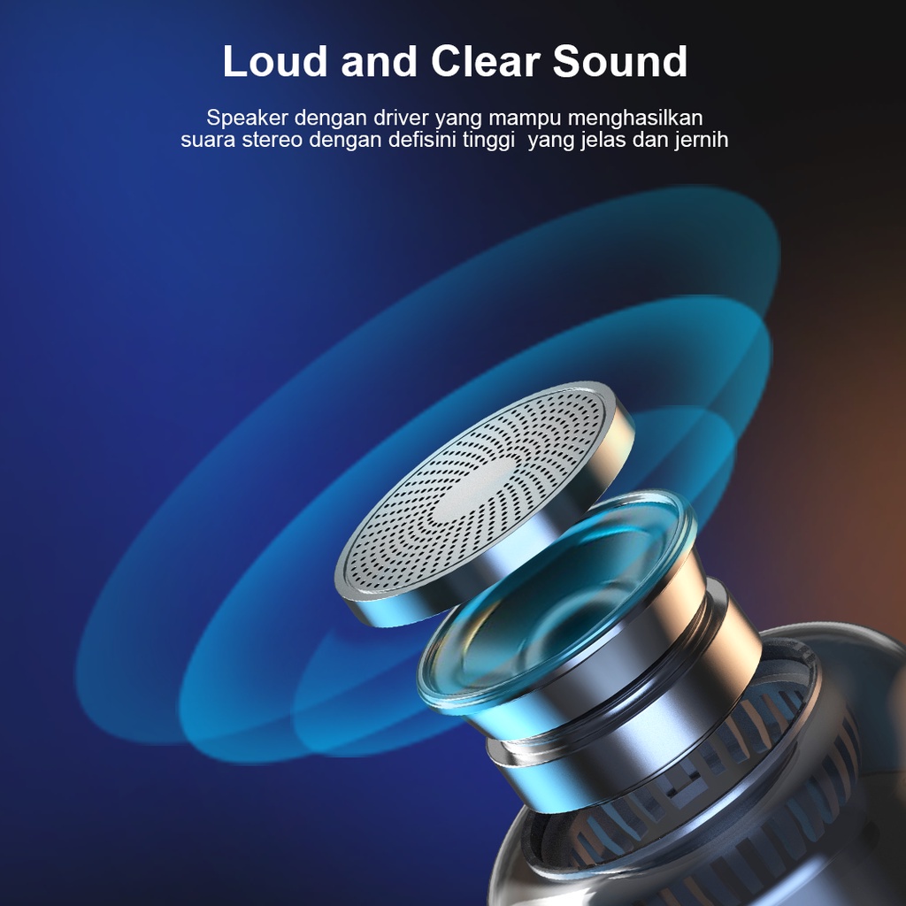 Speaker Bluetooth LP-3S Subwoofer Kisonli 8W Super Bass Battery 1200mAh with RGB Light - ACS