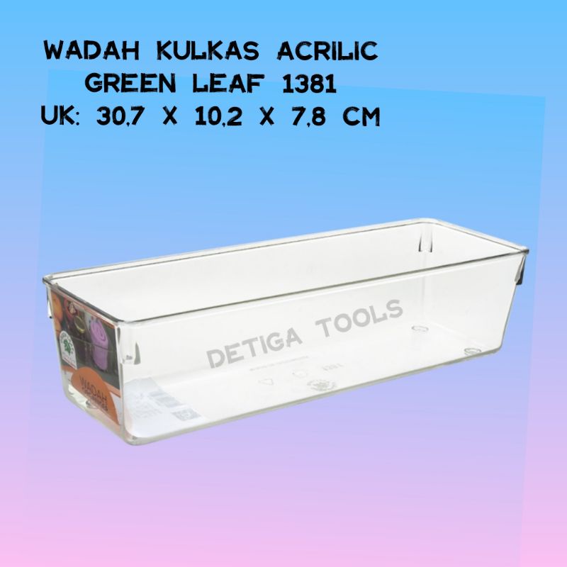 GREEN LEAF 1381 / Organizer Kulkas / Wadah Serbaguna Acrilic