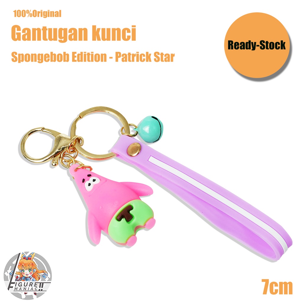 Gantungan Kunci - Spongebob 3D Edition 7 cm Premium Import Sponge bob Squidward Patrick Star Mr Krabs Gantungan Kunci Lucu Gantungan Kunci Cute