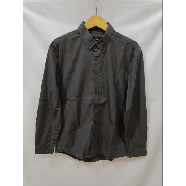 KEMEJA PRIA MUSINSA ABU GELAP SIZE XL