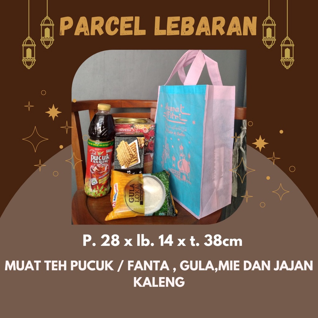 TAS PARCEL LEBARAN / TAS SEMBAKO / TAS KOMBINASI MIKA FREE SABLON