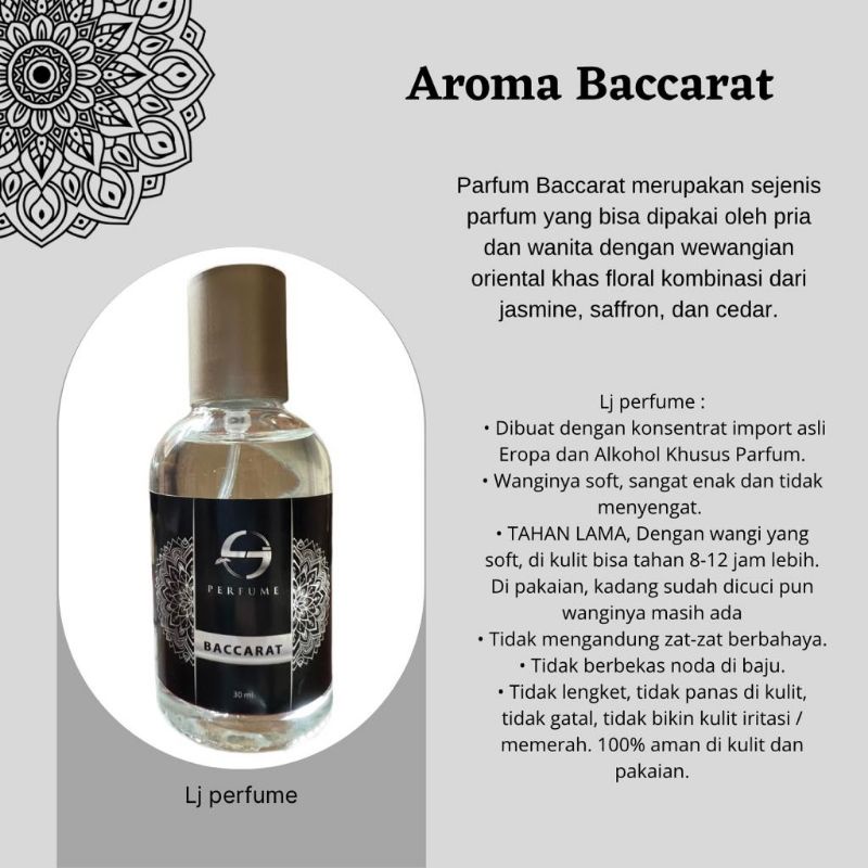 PARFUM LJ/AROMA BACCARAT/PARFUM WANGI/PARFUM WANITA/PARFUM PRIA/PARFUM TERBARU/PARFUM VIRAL/PARFUM B