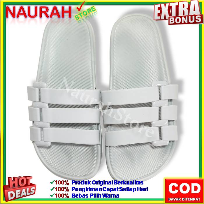 ✨ COD ✔️ SANDAL WANITA BALANCE V202 S8D 3 STRAP POLOS TEBAL NYAMAN AWET SOL ANTI SLIP