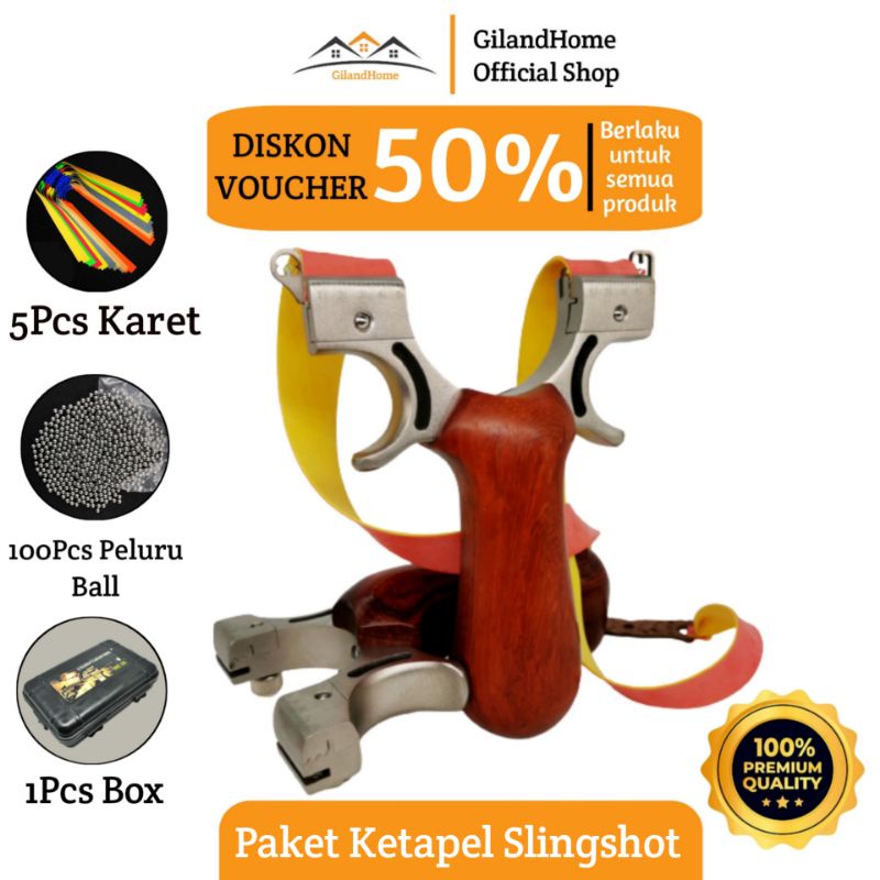 Piaoyu Ketapel Metal Slingshot Hunting Catapult - Katapel Slingshot