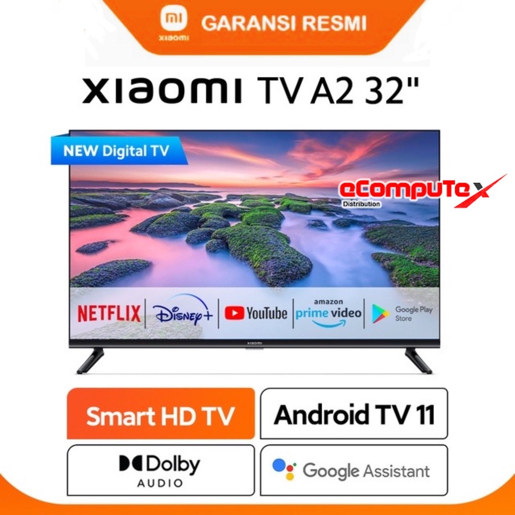 XIAOMI TV A2 32&quot; SMART TV ANDROID DIGITAL XIAOMI 32 INCH DOLBY - GARANSI RESMI