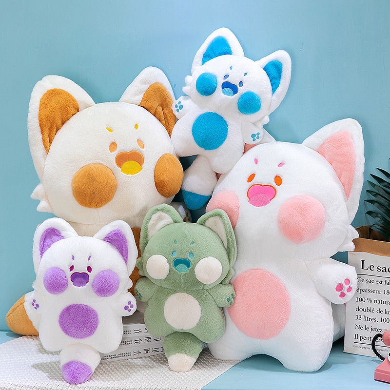 Mainan Boneka Stuffed Plush Kartun Kucing / Beruang / Doodle Lucu Kreatif 12 / 30 / 40cm Untuk Hadiah Ulang Tahun Anak