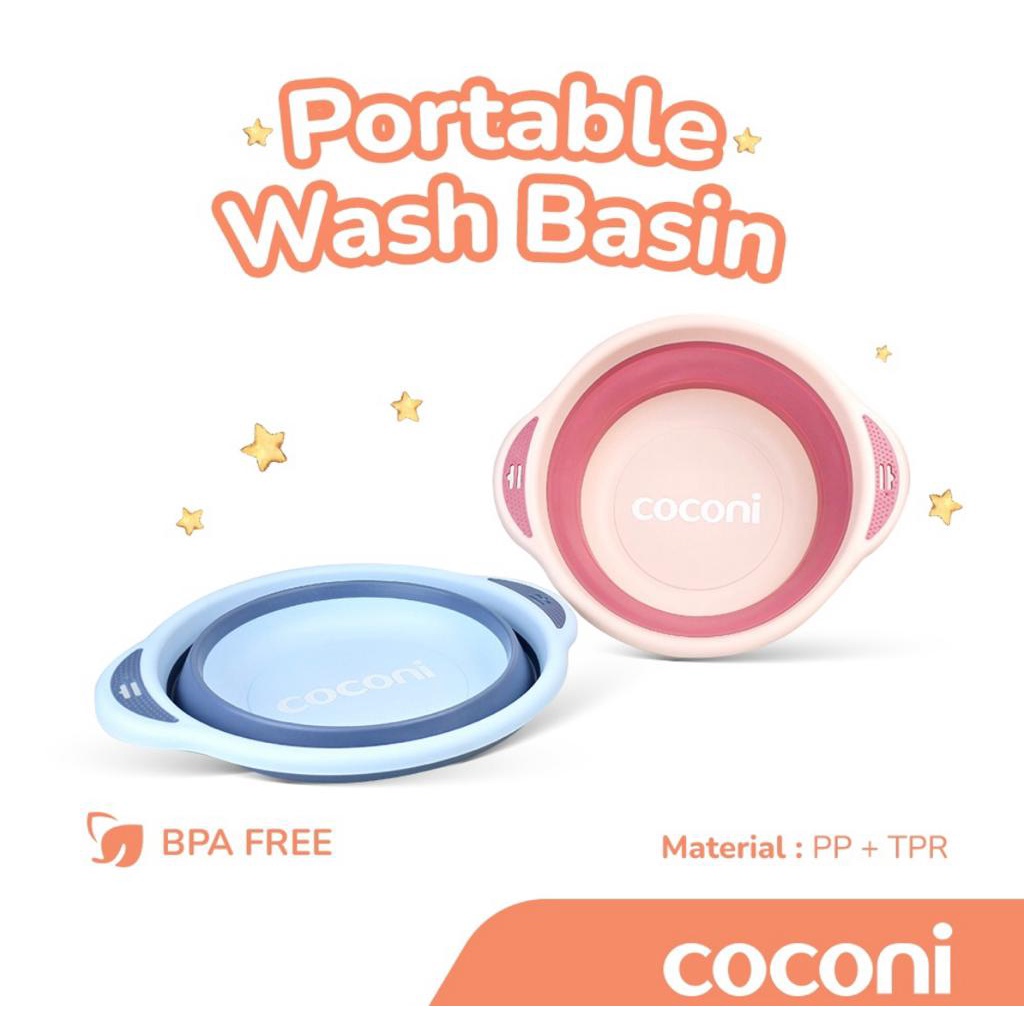 Coconi Foldable Baby Wash Basin | Baskom Ember Lipat Multifungsi