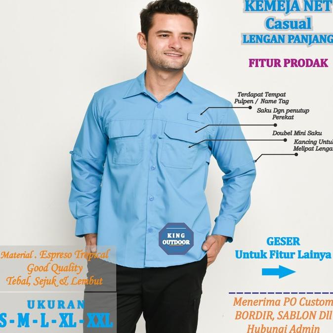 SERAGAM KERJA PDH LENGAN PANJANG | WARNA NAVY | KEMEJA KERJA PDH/PDL