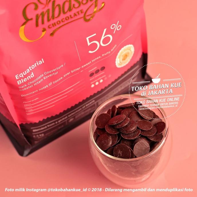 

Embassy Chocolate - Equatorial Blend 56% 100gr Dark Couverture Tulip