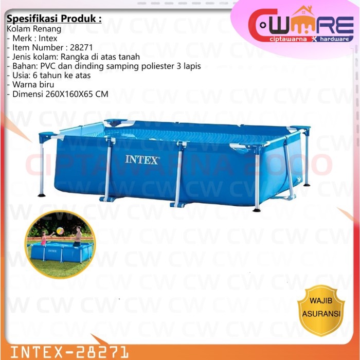 monggo] Frame pool INTEX 28271 Kolam renang portable anak dewasa outdoor