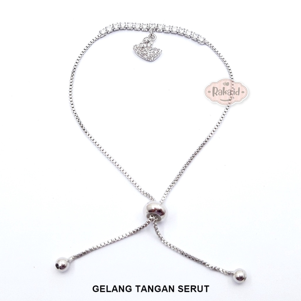 Gelang Tangan Wanita Serut Italy Gelang Dewasa Gelang Tangan Anti Karat Motif Jurai Angsa 1235