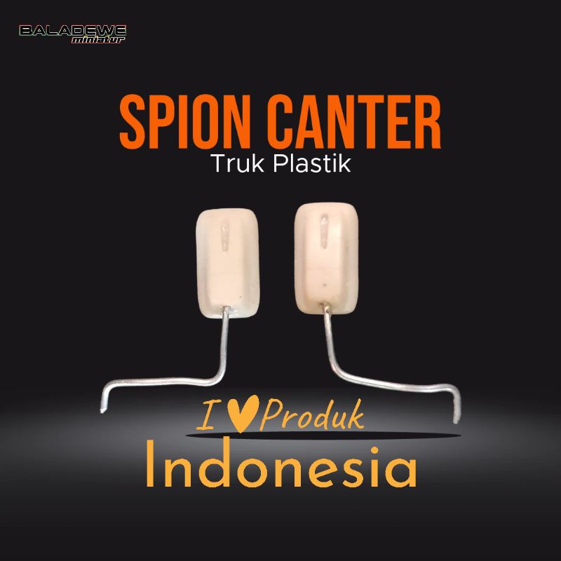 Skala Truk Plastik Spion Canter Miniatur Berkualitas