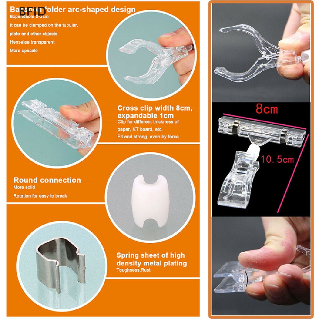 [BFID] Penjepit Rak Plastik Label Harga Tag Klip Iklan Holder Sign Display [ID]