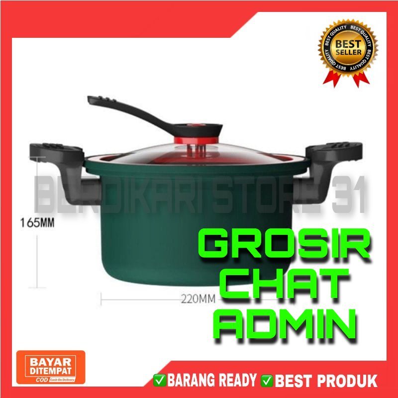 [BS] PANCI PRESTO VIRAL 3,5L 3.5L TEFLON ANTI LENGKET 3,5 3.5 3 5 L TOTIPOTENT LOW PRESSURE POT