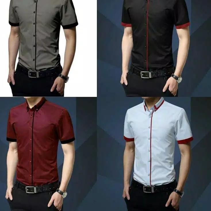 Kemeja Pria Lengan Pendek Kemeja Gandy "CF.21Ja23ᴮ"